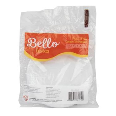 Imagem de PRATO PS RASO 21CM - BRANCO - BELLOCOPO - Pacote com 10 unidades