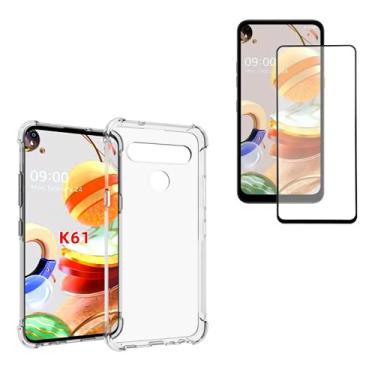 Imagem de Kit Capa Capinha Anti Queda + Película Vidro 3D 9D Compatível LG K61