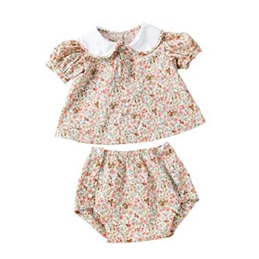 Imagem de 1 conjunto floral de verão roupas para recém-nascidas, roupas de bebê, roupas infantis de verão para , Cores sortidas, 62x22cm