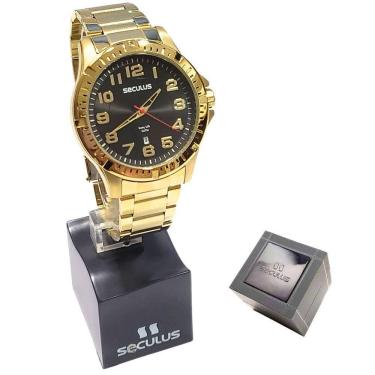 Imagem de Relógio Seculus Masculino Analógico Long Life 20787GPSVDA3