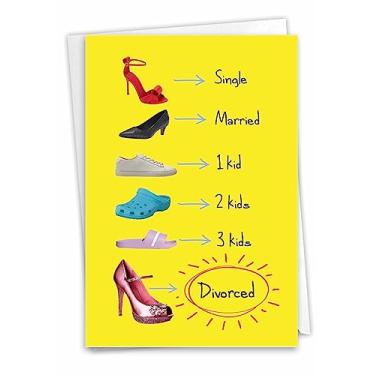 Imagem de NobleWorks Shoe Life - Cartão de divórcio com envelope (4,63 x 6,75 polegadas) - C9584DVG