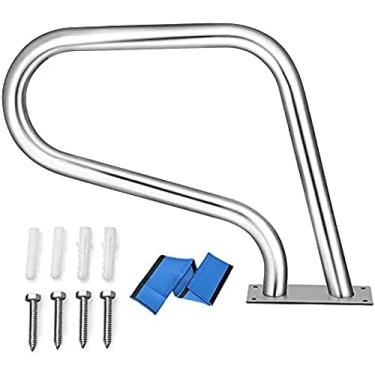 Imagem de Corrimão De Piscina - Trilho De Escada De Piscina De Aço Inoxidável Com Cobertura E Parafusos De Corrimão Azul Royal De 4 Pés - Corrimão De Fácil Montagem,1 Peça,Collector88