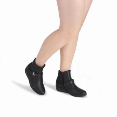 Imagem de Bota Feminina Cano Baixo Salto Anabela Piccadilly Maxi 117106-Feminino