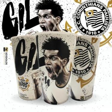 Imagem de Copo do Corinthians Oficial Coleção Ídolos Gil - Plástico 550ml