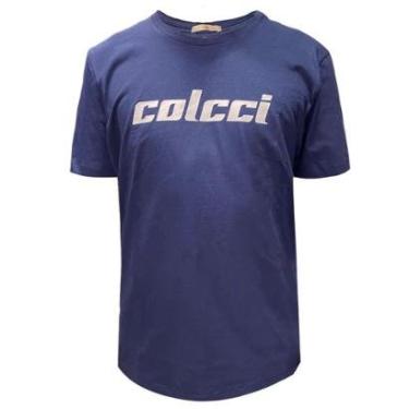 Imagem de Camiseta Colcci Masculina Logo Azul Darkness-Masculino
