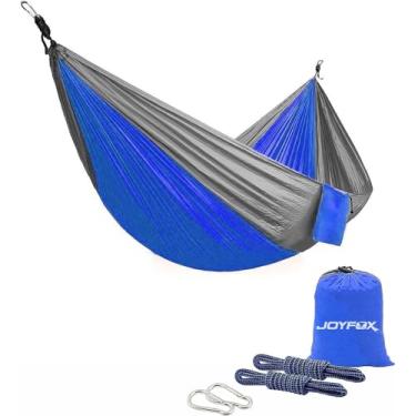 Imagem de JOYFOX Rede De Dormir Camping Construção Rápida, Portátil Dobrável Rede de Árvore Acampamento (Médio Azul)