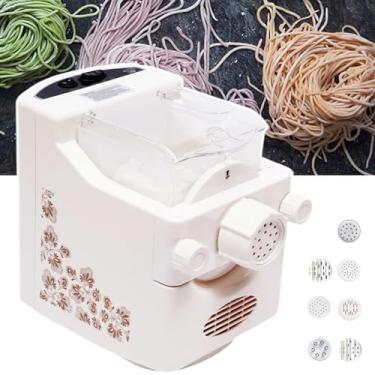 Imagem de MáQuina EléTrica De Fazer MacarrãO | MáQuina AutomáTica De Fazer MacarrãO, aparelhos de cozinha Fabricante De MacarrãO-9 Moldes/500g Grande Capacidade-Para Espaguete Fettuccine,110v