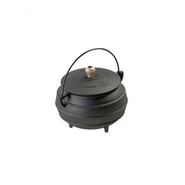 Imagem de Panela Caldeirão Tripé Tradição Ferro Fundido Com Tampa 5,5L