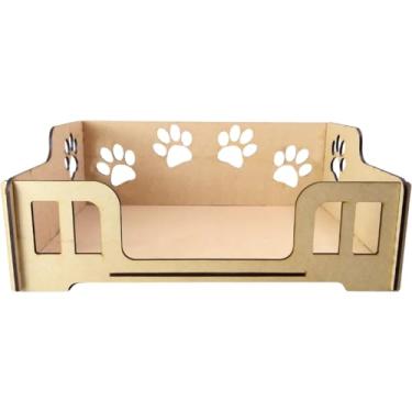 Imagem de Cama Caminha Para Cachorro Gato Pet Sofá De Cão Casa De Mdf