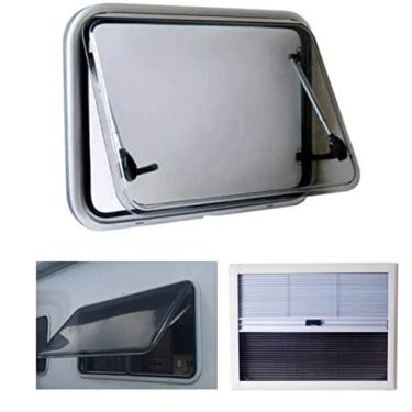 Imagem de Ventilação de janela de campista de RV, escotilha de janela de RV com tela de toldo e persiana, cobertura de ventilação de janela de clarabóia RV, caravana, motorhome, trailer, veículo modificado, iat