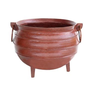 Imagem de Panelão Caldeirão Bruxa Tripé Ferro Fundido Marrom 55L 47Cm