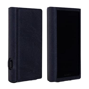 Imagem de MITER CASE Compatível com Sony Walkman NW-A307 A306 A303 A300, capa feita à mão para a série A300 (preto)