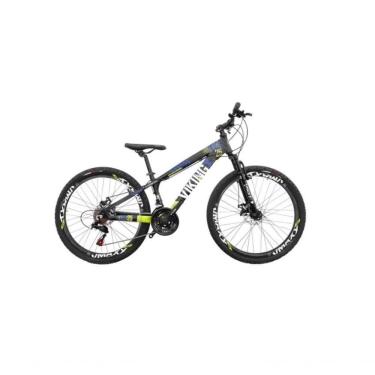 Imagem de Bicicleta Viking 26 Câmbio Importado 21v Vmaxx Preto Amarelo