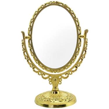 Imagem de 3X Espelho Para Maquiagem Princesa De Mesa Dourado P - PL