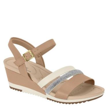 Imagem de Sandália Feminina Anabela Conforto com Fivela Modare 7123147, Nude, Br