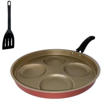Imagem de Frigideira Teflon 4 Ovos Antiaderente Com Espátula - Mandacaru & Varej