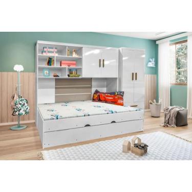 Imagem de Quarto modulado Infanto Juvenil Chiara 4 Peças Branco Phoenix Baby