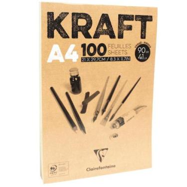 Imagem de Bloco de Papel Kraft Clairefontaine 90g/m³ A4