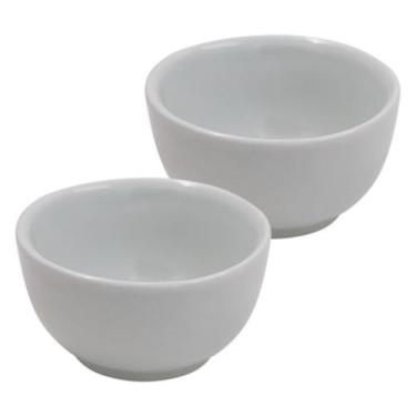 Imagem de Kit 2 Tigela Cumbuca Porcelana Branca 500Ml Sopas Caldos - Dupétriz