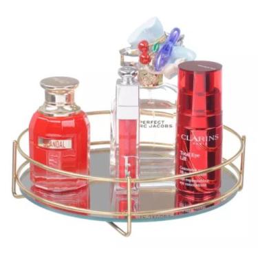 Imagem de Bandeja Decorativa Espelhada Redonda P/ Banheiro Perfume - PGB