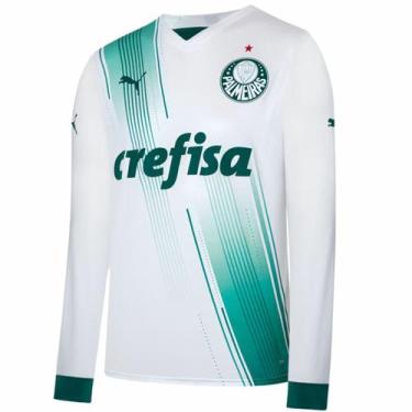 Imagem de Camisa Manga Longa Palmeiras Away II 2023 Branca, P, Branco