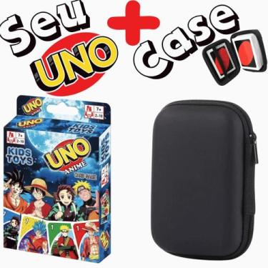 Imagem de Kit Case + Jogo de Cartas UNO - 4 Animes Juntos