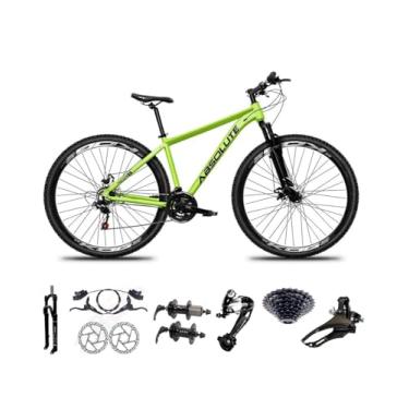 Imagem de Bicicleta Aro 29 Absolute Nero 4 Cabos Internos 27v K7 Freios Hidráulicos Kit 3x9 Suspensão Trava (Verde, 17)