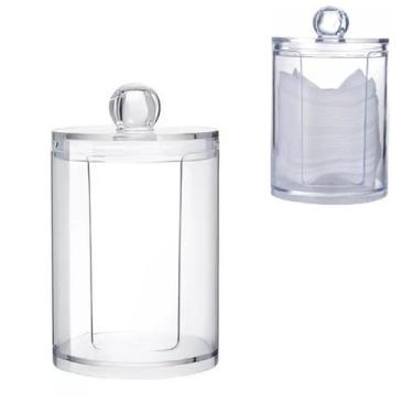 Imagem de Organizador Acrílico Porta Algodão Cotonetes p/ Banheiro - Top