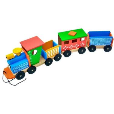 Imagem de Trem Maria Fumaça Brinquedo Educativo Para Bebes - Brinque E Leia
