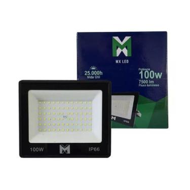 Imagem de Refletor MX LED Holofote LED 100w Frio 6500k Bivolt A Prova D'água, Fr