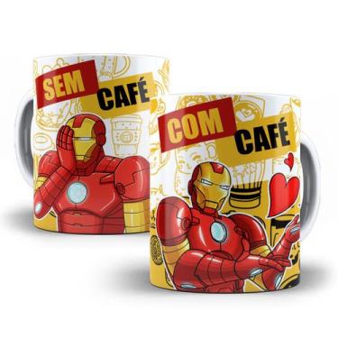 Imagem de Caneca Homem de Ferro Com Café Sem Café Porcelana Modelo 2 - Tio da Ca
