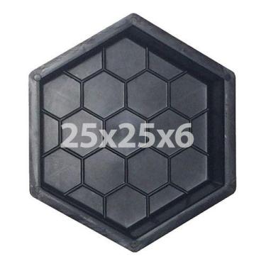 Imagem de 2 Formas Para Piso De Jardim Calçada Sextavada Estri 25x25x6 - Gme For