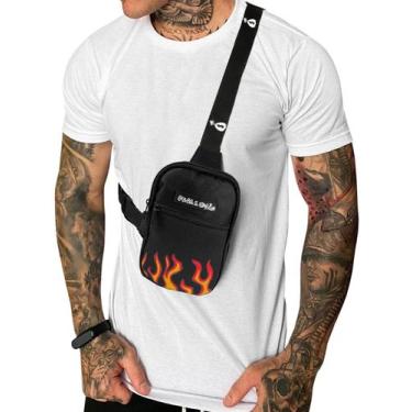 Imagem de Mini Bolsa Lateral Shoulder Bag Masculina Pega a Visão Fogo SAQ - MP M