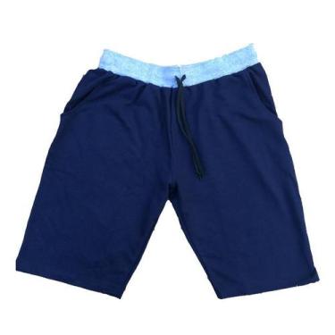 Imagem de Bermuda de moleton masculina fitness - Wooks, M, Azulmarinho