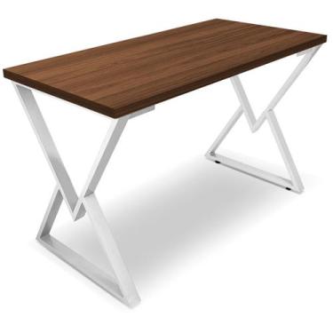 Imagem de Mesa P/ Escritório Jantar Gamer Daloa 1,00x0,60 Em Aço Tampo Em Madeir