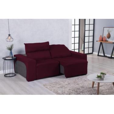 Imagem de Kit Capa Protetor Para Sofá Retrátil 2 Lugares Luxo - Sufelli, Vinho, 