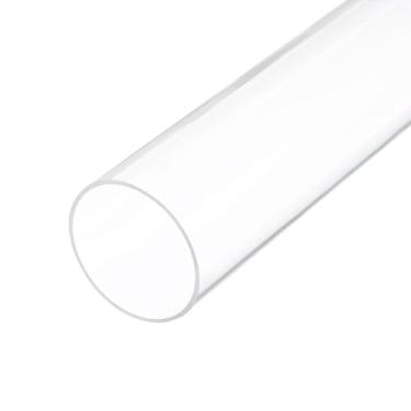 Imagem de Rebower Tubo rígido de plástico transparente de 15 cm 42 mm x 45 mm (1,7" x 1,75") tubo de acrílico redondo de policarbonato, [para encanamento, hidráulica, aquário, bricolage]