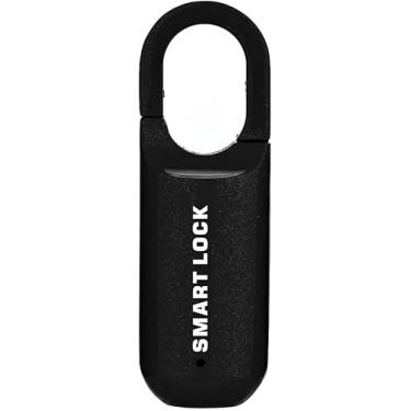 Imagem de Cadeado inteligente de impressão digital, cadeado de impressão digital sem chave, cadeado biométrico de impressão digital, cadeado à prova d'água, adequado para academia, armário, portões, cerca e