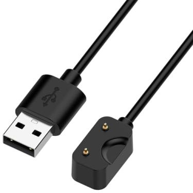 Imagem de Carregador para Galaxy Fit 3 SM-R390, cabo de carregamento USB de substituição para relógio inteligente Samsung Galaxy Fit 3 (55 cm) (preto)