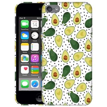 Imagem de Generic SM Capas para iPod Touch 7, capa para iPod Touch 6, capa para iPod Touch 5 – design padrão sem costura de abacate impresso em 3D capa traseira de plástico rígido para iPod Touch 7/6/5.