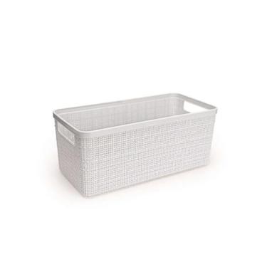 Imagem de Cesto Organizador Juta Alongada Rattan de Plástico Resistente Capacida