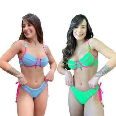 Imagem de Kit 2 Biquínis Bubbaloo - Califórnia Brasil, Melancia, Uva, P