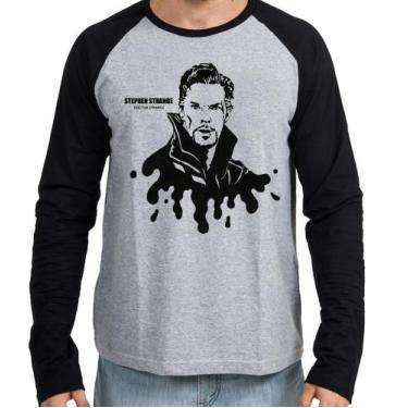 Imagem de Camiseta Manga Longa blusa Dr Estranho - Empório Dutra, G  adulto
