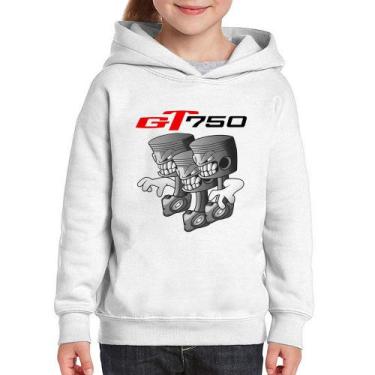 Imagem de Moletom Infantil Moto GT 750 Pistões - Foca na Moda, Branco, 14