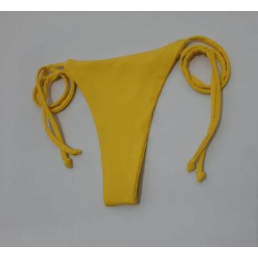 Imagem de Calcinha de biquini avulsa biquíni fio dental - RAYS MODAS, Amarelo, M