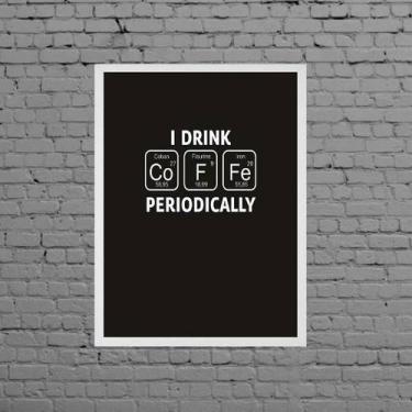 Imagem de Quadro Decorativo Café Tabela Periódica 24x18cm - com vidro - Quadros 