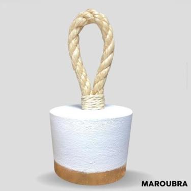 Imagem de Peso De Porta branco com faixa dourada 1kg - Maroubra