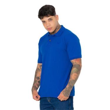 Imagem de Camisa Polo Masculina Ridens Premium Descubra a Elegância, P, Azul bic