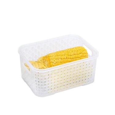 Imagem de Cesto Organizador De Geladeira Armário 20,5 cm Rattan Pequen - Nitron