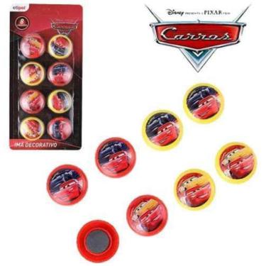 Imagem de Ima Prendedor Magnetico Multiuso Carros Colors Kit Com 8 Pecas 3Cm De 